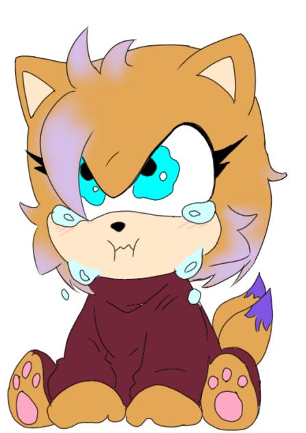 sad baby fox