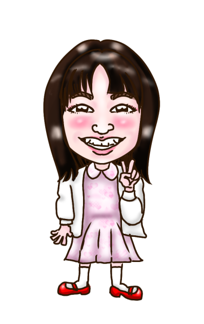 似顔絵　エールより音の子役　清水香帆さん