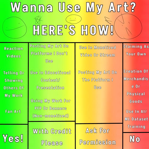 Wanna Use My Art, HERE'S HOW!