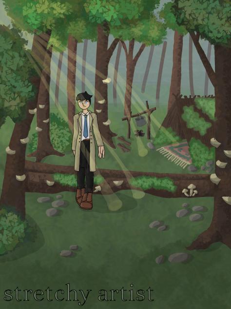 cas in the forest #Castiel