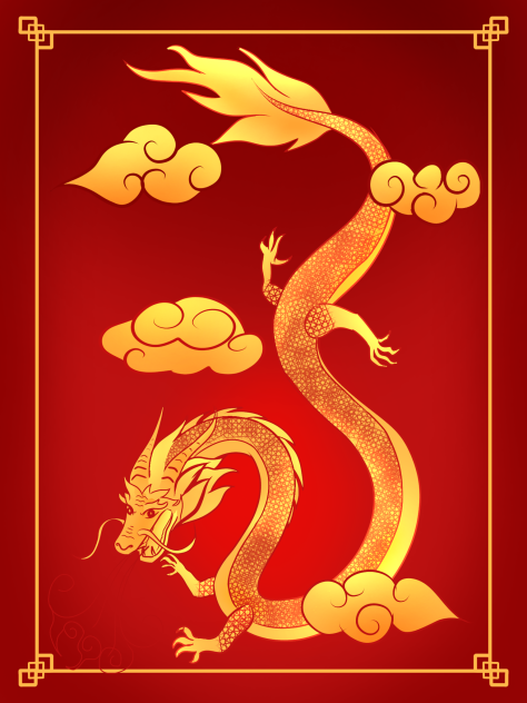 Chinese Dragon gold