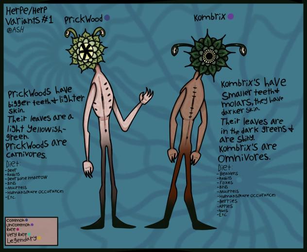 Prickwood and Kombrix Herpe Variants