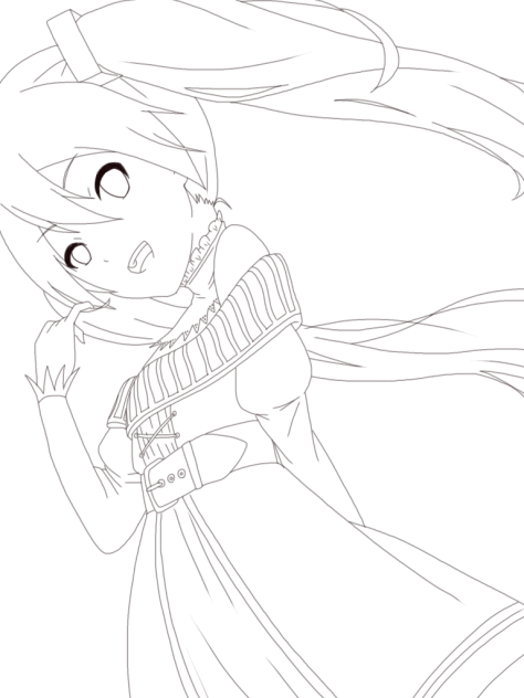 初音ミク[線画]