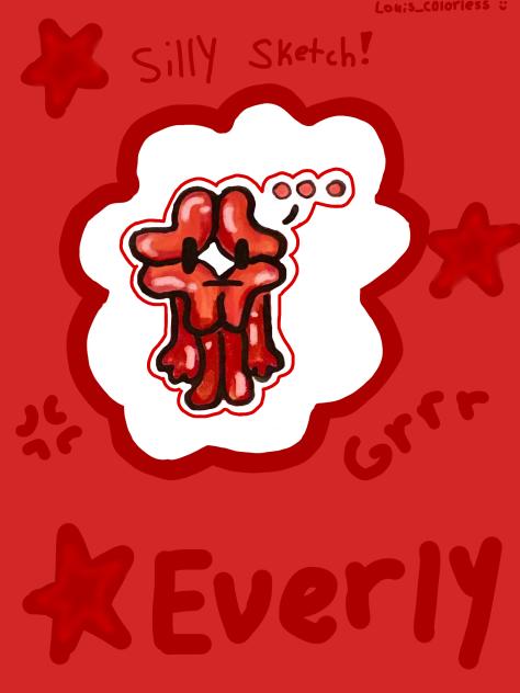silly sketch of Everly