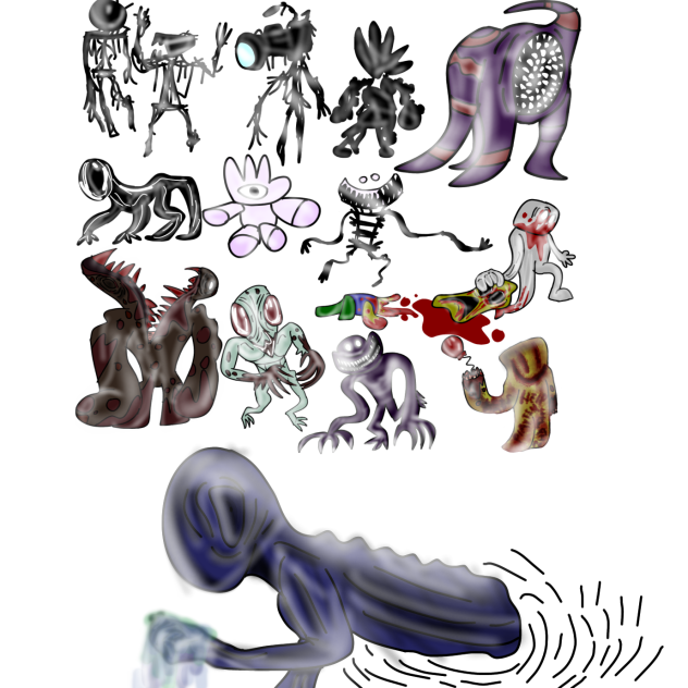 Roblox Apeirophobia entities but simple.