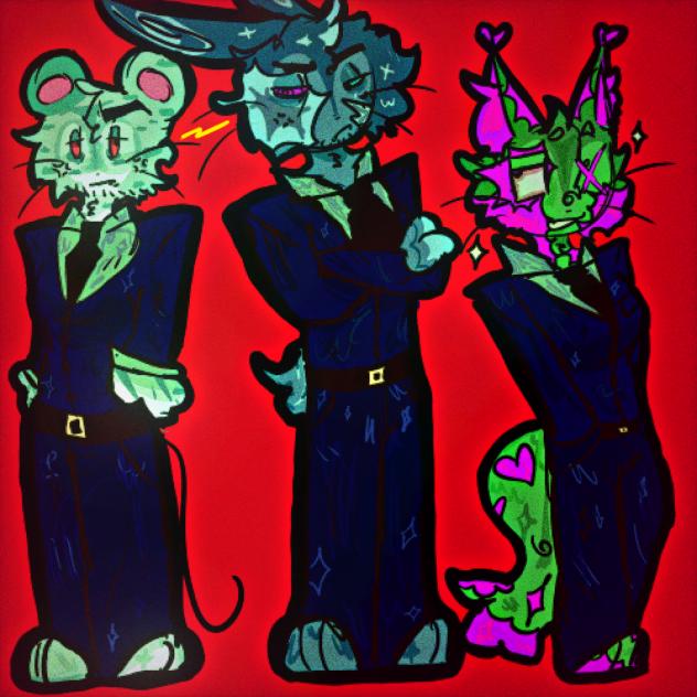 THE TRIO IN SUITS