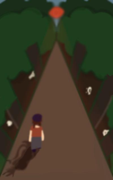 Two shadows on the road - ibisPaint