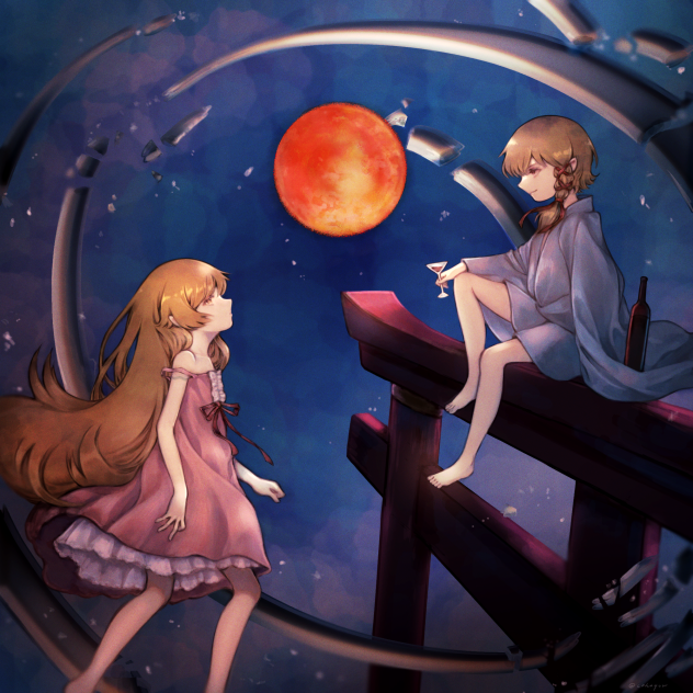 物語シリーズオフ&モンスターシーズン模写アレンジ