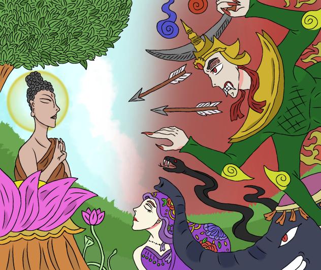 The Buddha and Mara