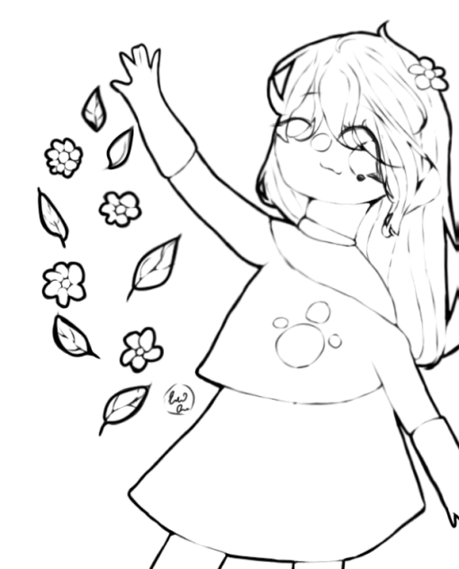 Flower Shower Lineart