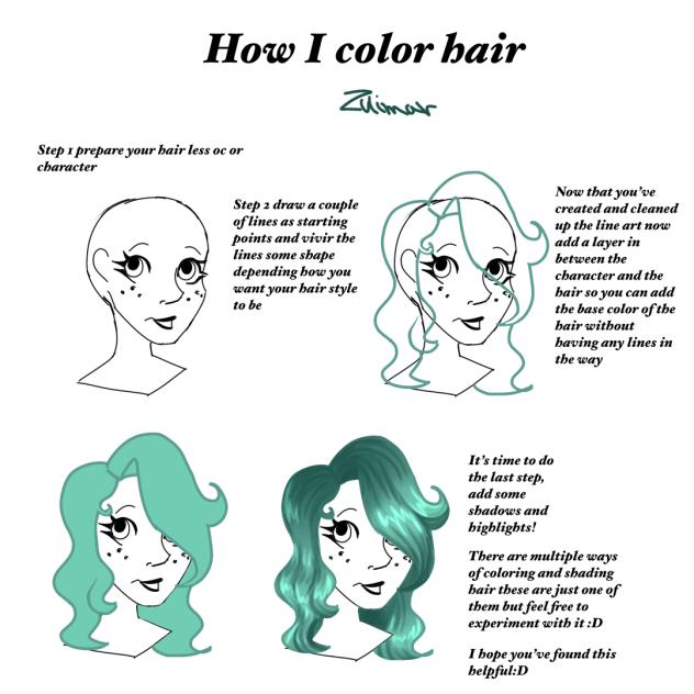 How I color cartoony hair