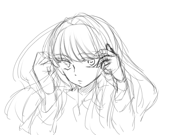 ラクガキ 女の子 ラフ