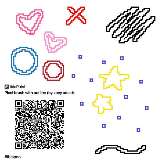Pixel brush with outline