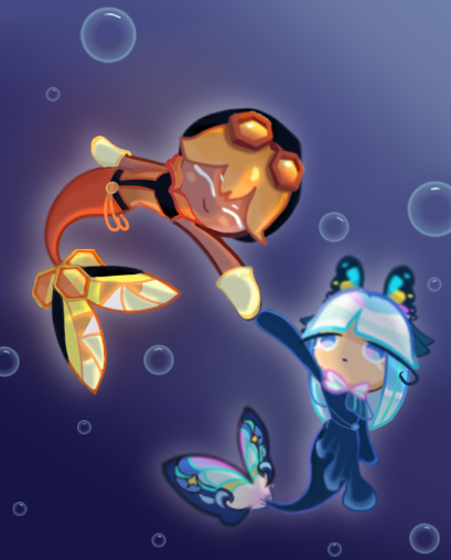 (e.g & s.g) cookie run (mermaid)