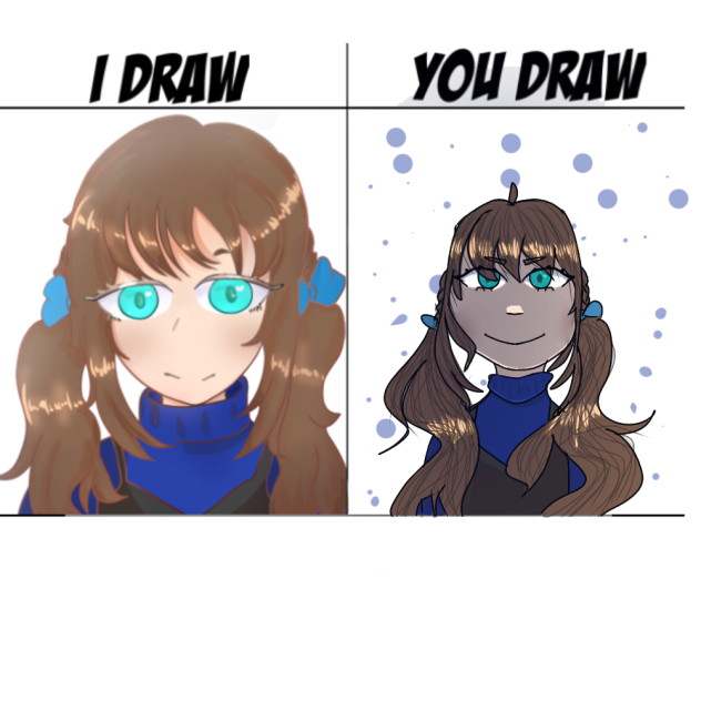 I did the you draw side. For gooby