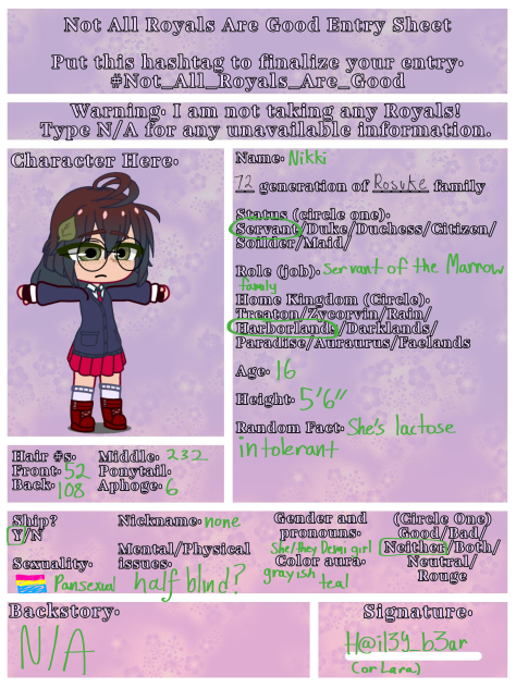 Entry for Not All Royals Are Good ✨