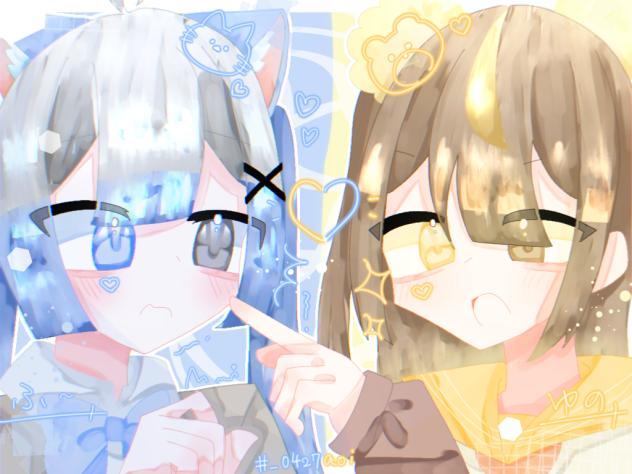 🩵🐈‍⬛×💛🧸