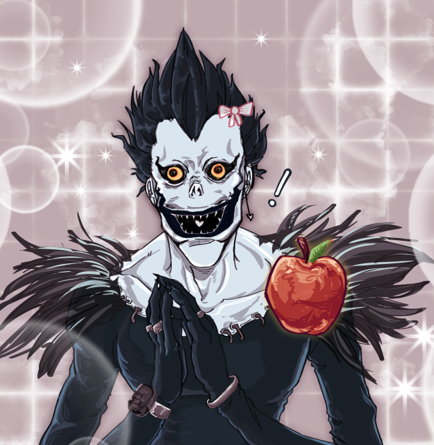 Ryuk graced with an apple