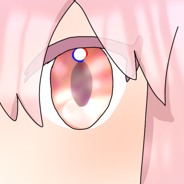 まばたきするだけ。