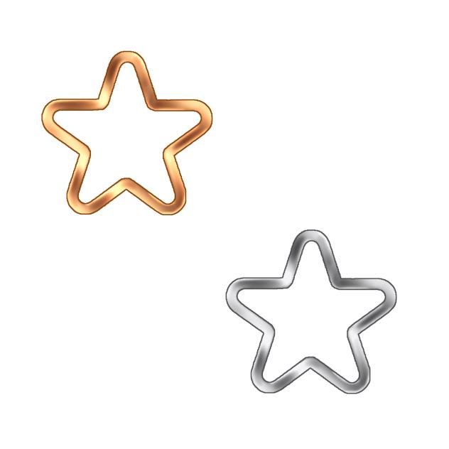 Golden and Silver star - ibisPaint