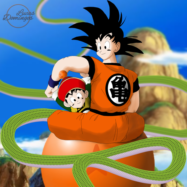 desenho do Goku e Gohan.