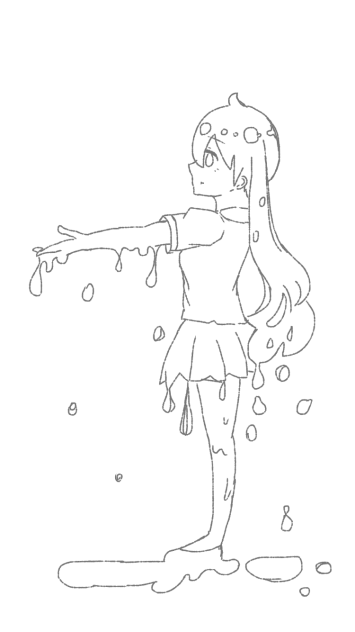 ぽたぽた【線画】