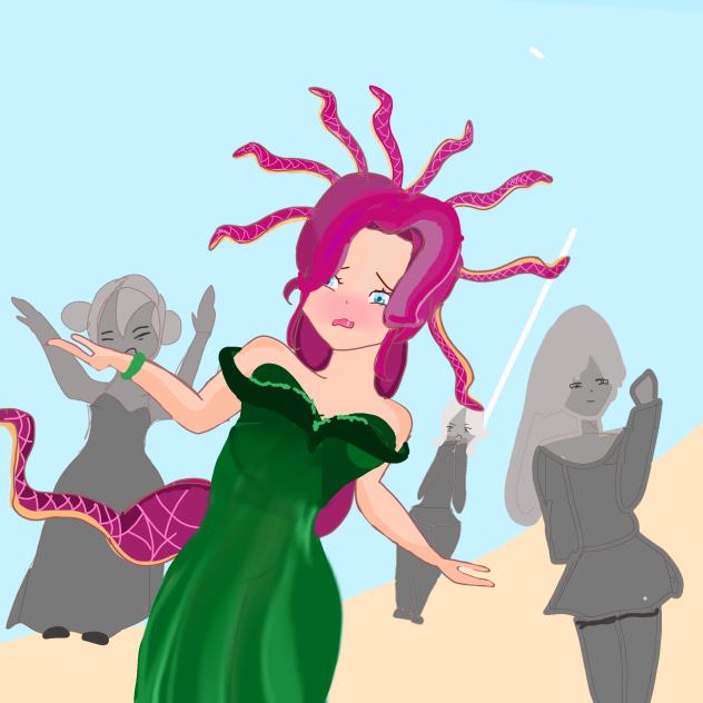 ivy( from aphmau) in medusa form
