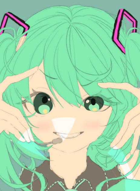 初音ミク塗り絵