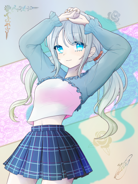 フリルトップスプリーツスカート