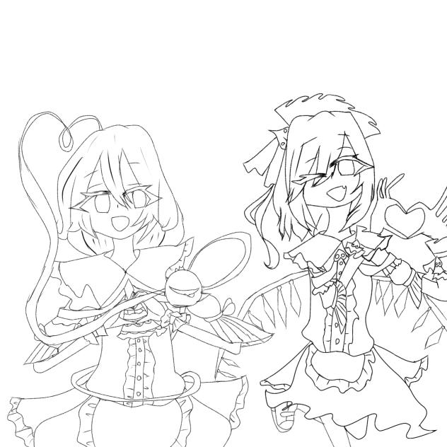 メイドこいフラ線画！（ぬりえ）
