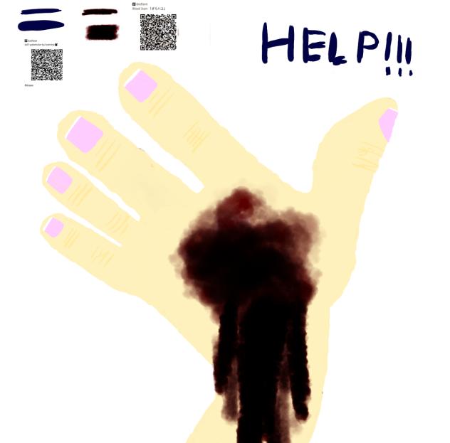 Bloody hand