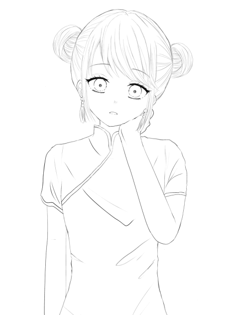 ちゃいな　線画