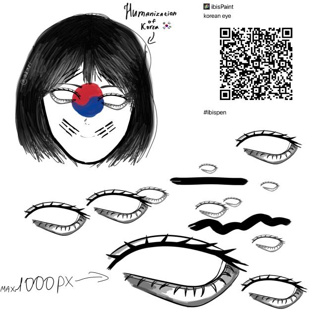 Korean woman's eye template🇰🇷