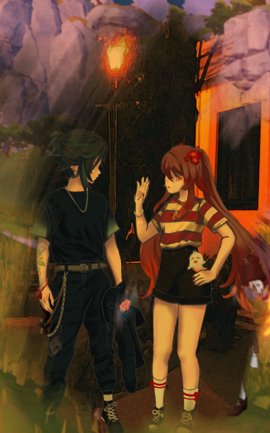 Xiao and Hu Tao fan art