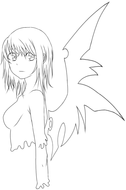 羽 塗り絵