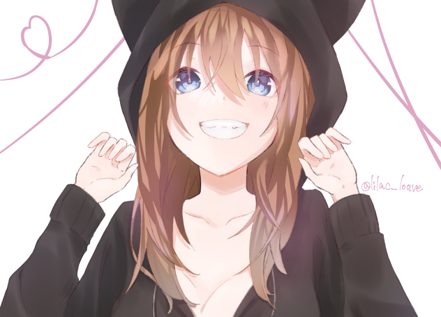 猫耳パーカーの女の子