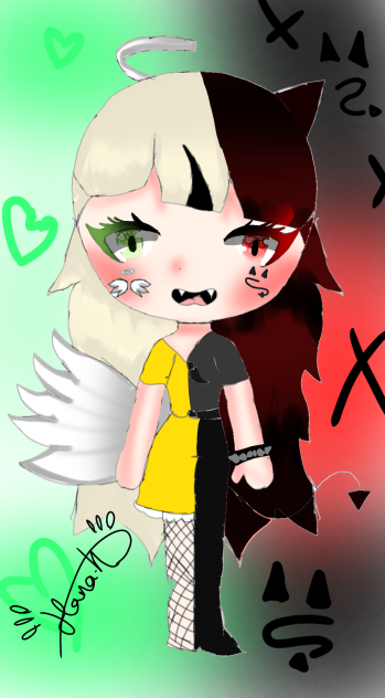 Half angel Half demon - ibisPaint