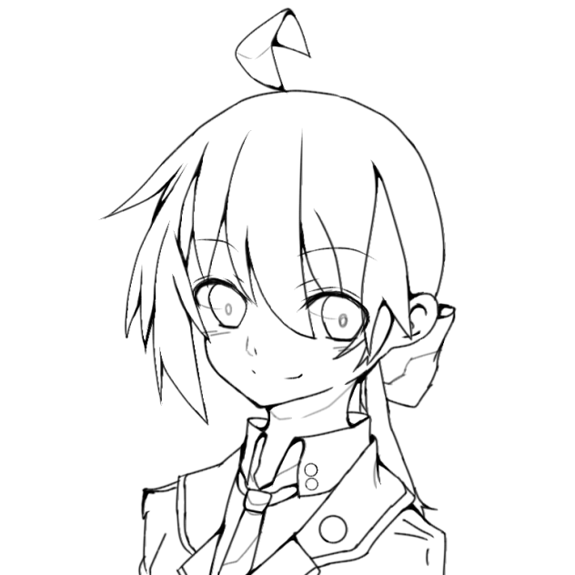 創作子線画 肌 目色塗り練習にどうぞ Ibispaint