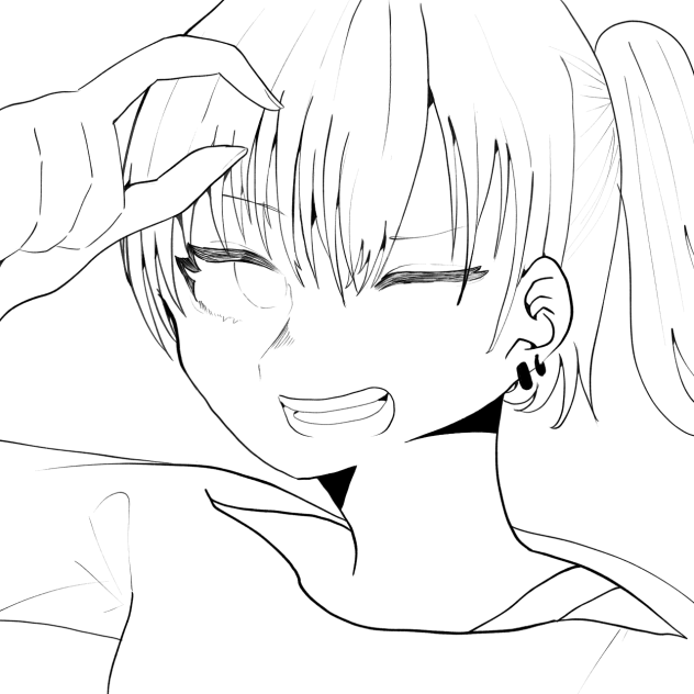 塗り絵大会の線画