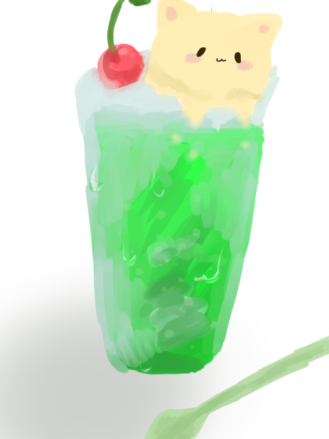 クリームソーダ(ねこ)