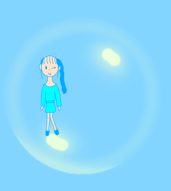 しゃぼん玉の中にいる妖精さん🧚‍♀️💫