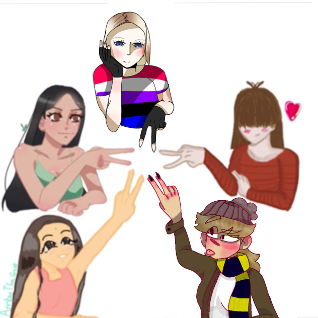 Peace sign collab - ibisPaint