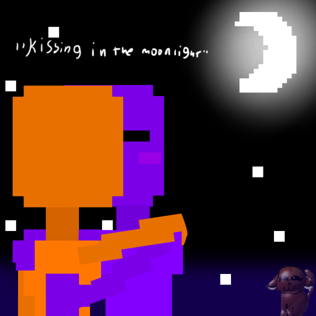 “Kissing in the moonlight”