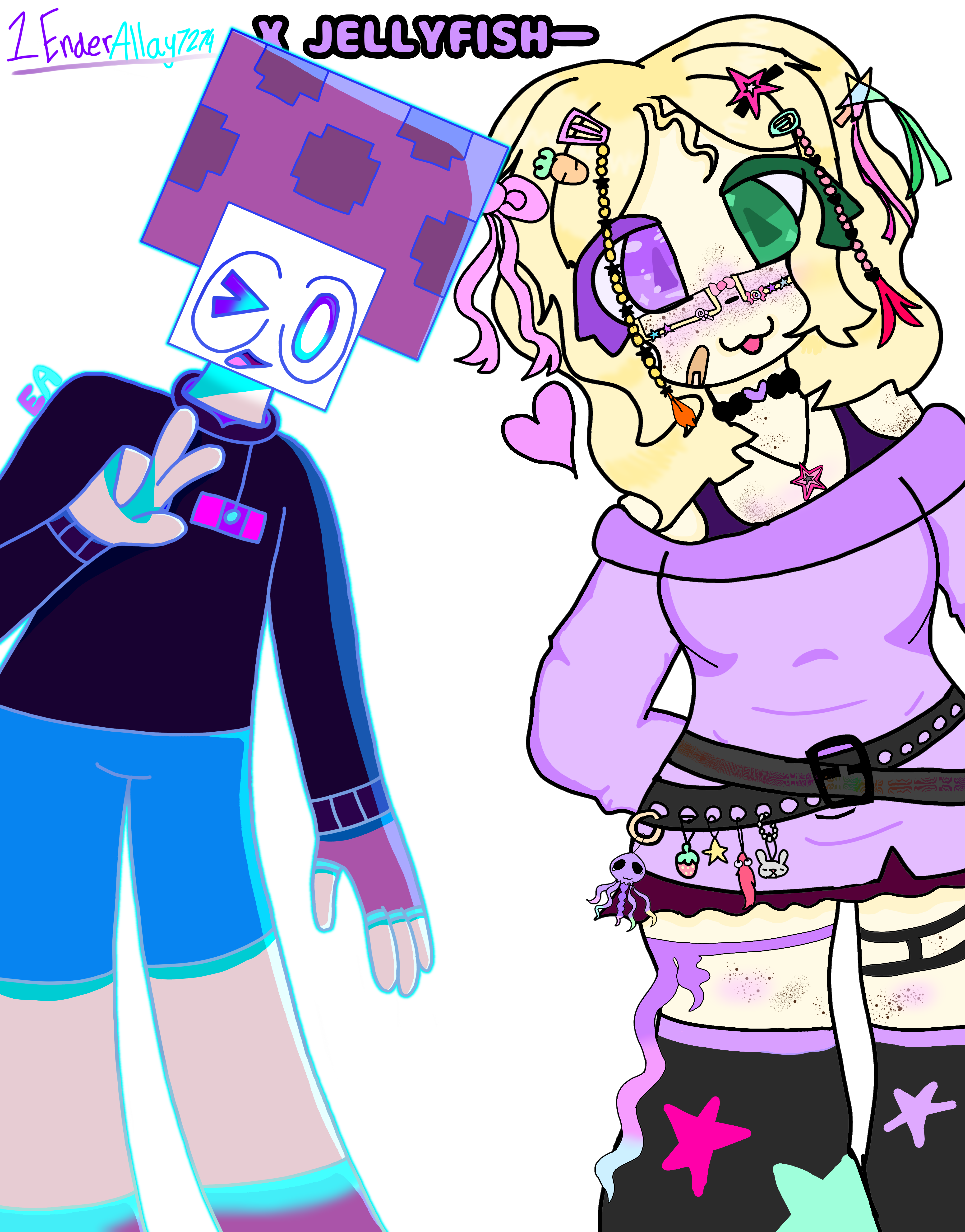 Fake Collab with JELLYFISH- - ibisPaint