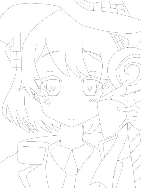 魔学のあさん線画