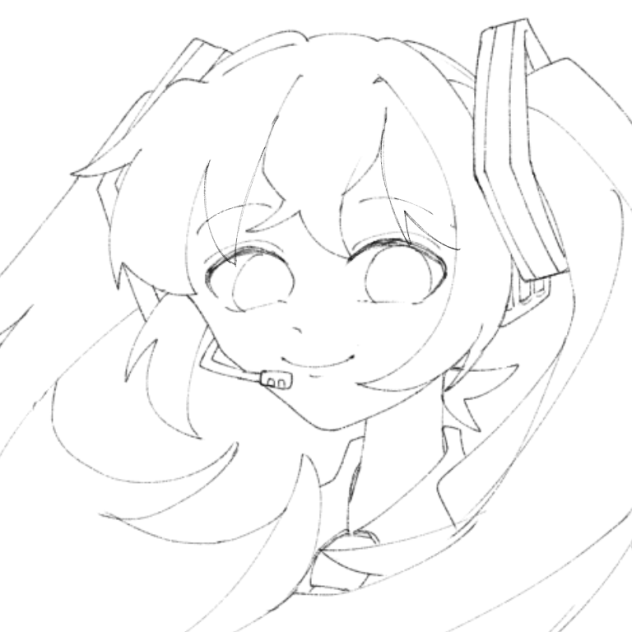 初音39♪ 【線画】