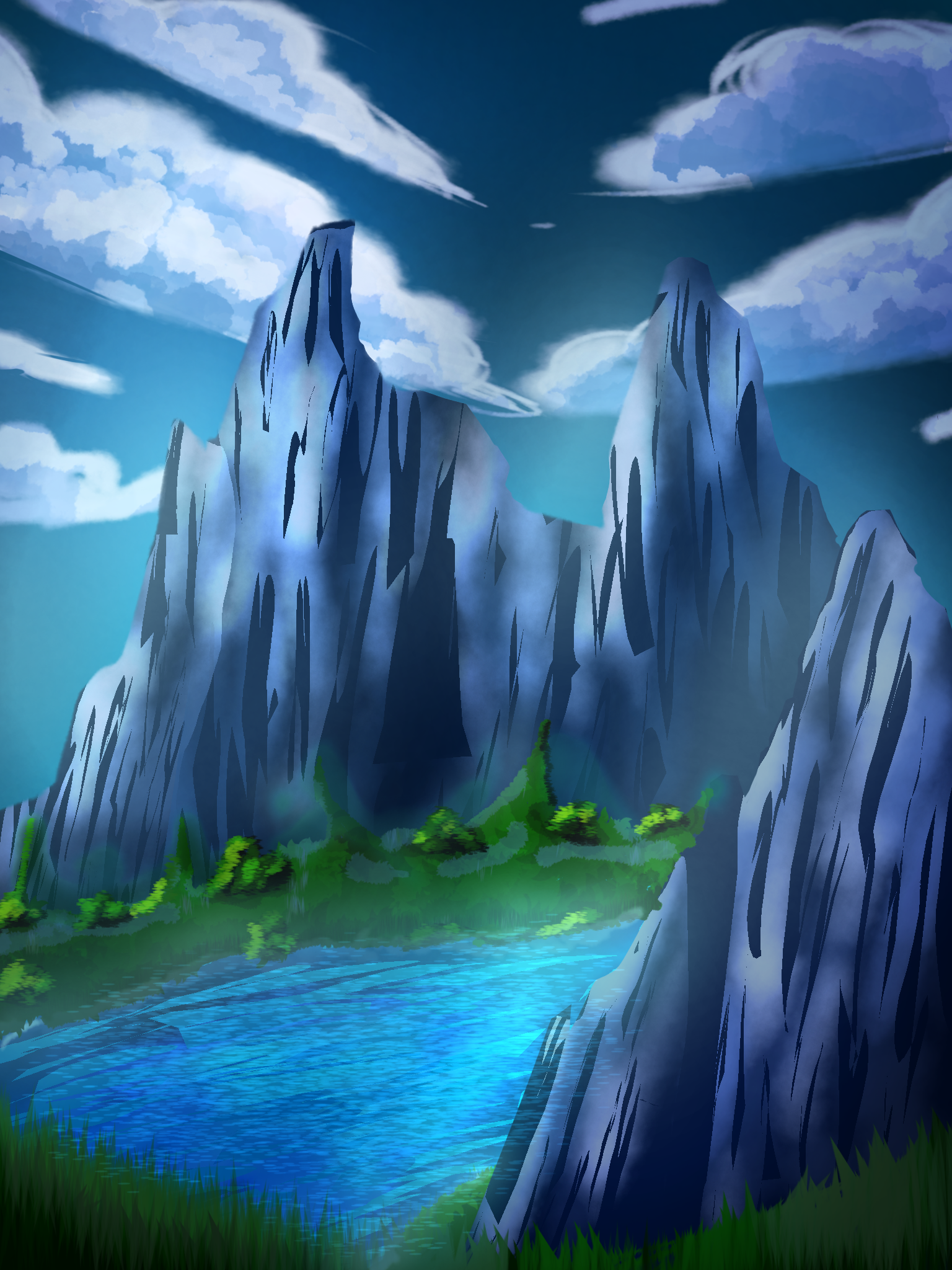 Mountain Scenery - ibisPaint