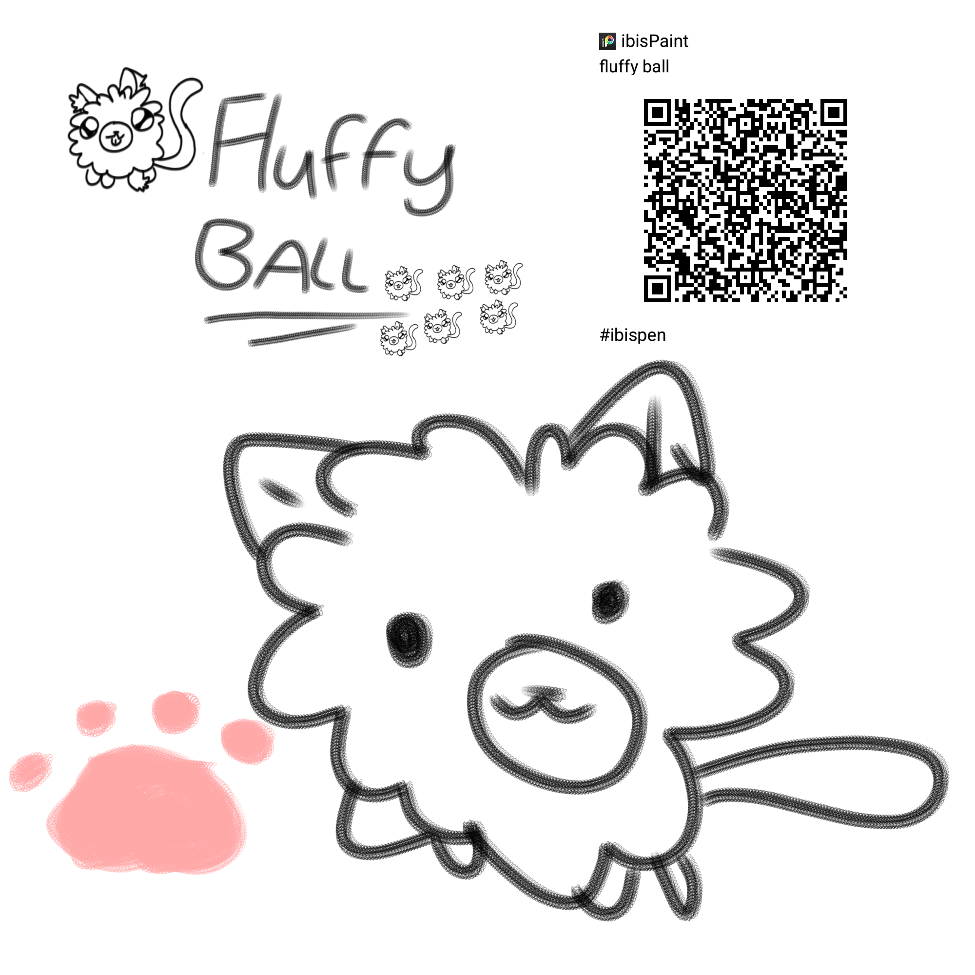 look at this ball of fluff - ibisPaint