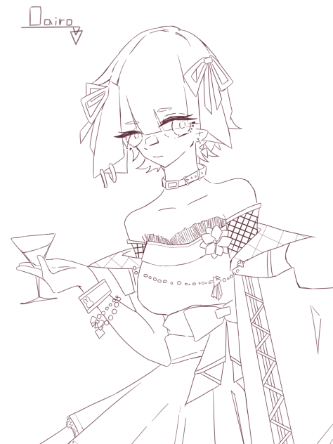 フリー線画　兎姫