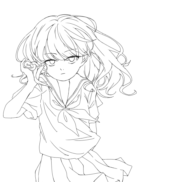 白昼夢  塗り絵